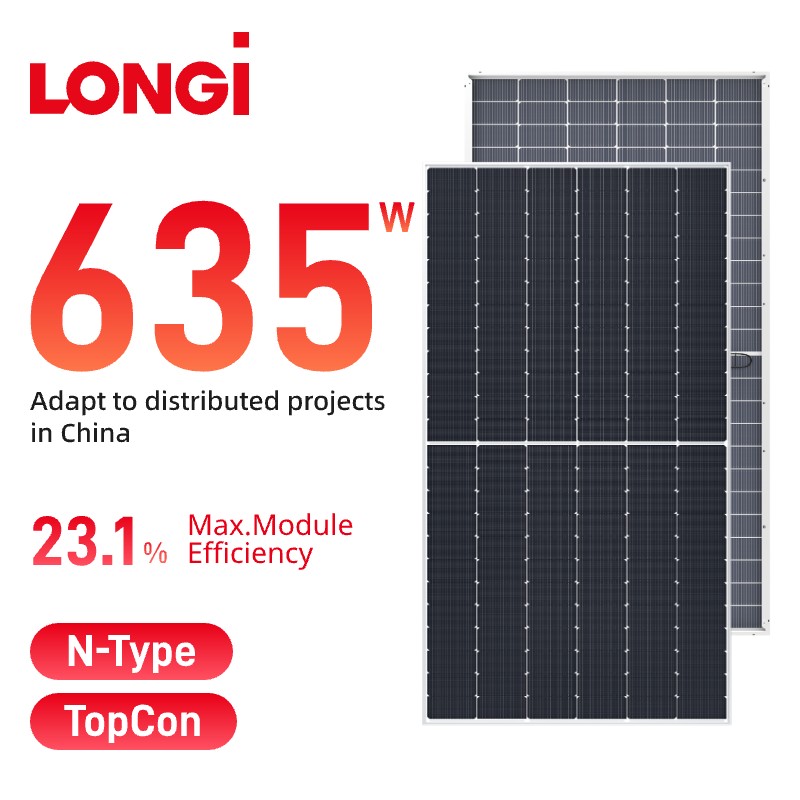LONGi Hi-MO7 양면 615-645w LR5-78HGD 태양광 패널