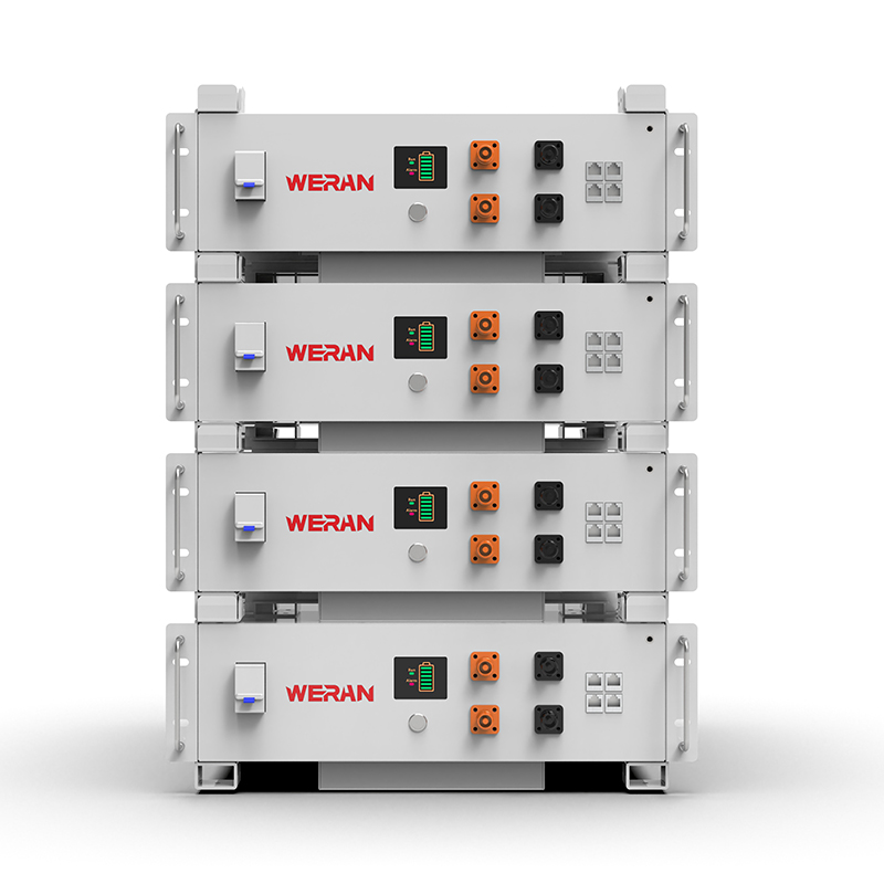 WERAN WRL-48100RW 51.2V 100Ah LiFePO4 랙 배터리(5.12kWh) – 8000사이클, CAN/RS485, 스택형 홈 ESS