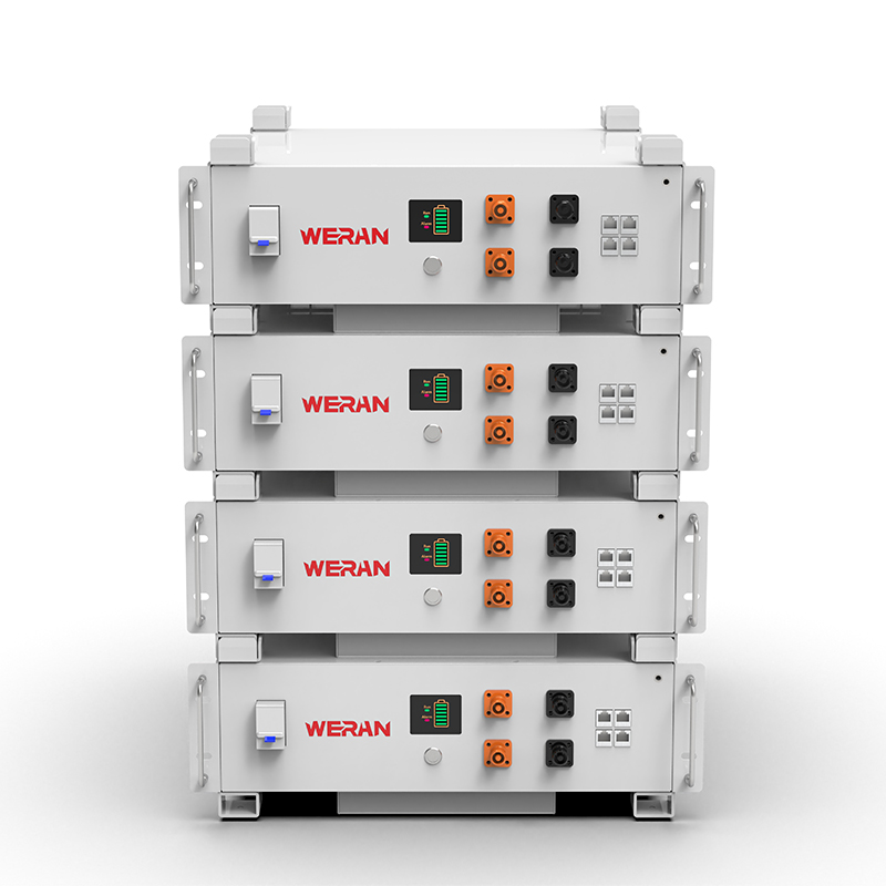 WERAN WRL-48100RW 51.2V 100Ah LiFePO4 랙 배터리(5.12kWh) – 8000사이클, CAN/RS485, 스택형 홈 ESS