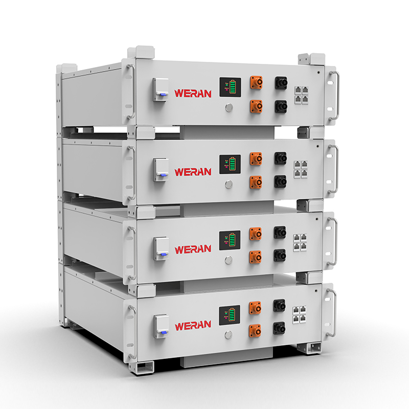 WERAN WRL-48100RW 51.2V 100Ah LiFePO4 랙 배터리(5.12kWh) – 8000사이클, CAN/RS485, 스택형 홈 ESS