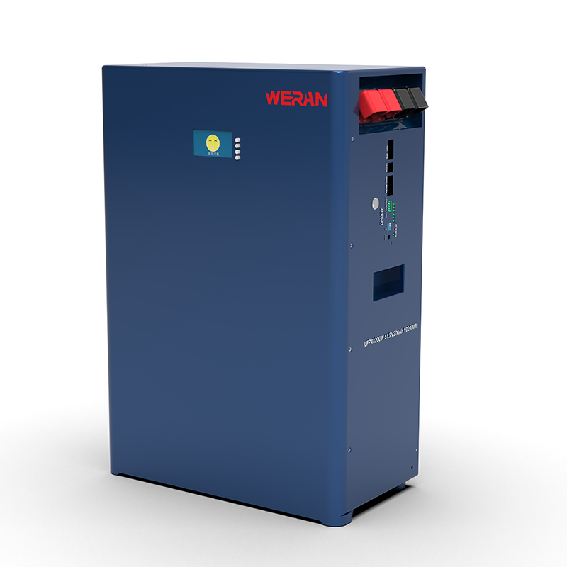 WERAN WRL-48100WB 51.2V 100Ah 벽걸이형 LiFePO4 배터리(5.12kWh) - IP65, 6000 사이클, 실외 가정용 태양열 저장 장치