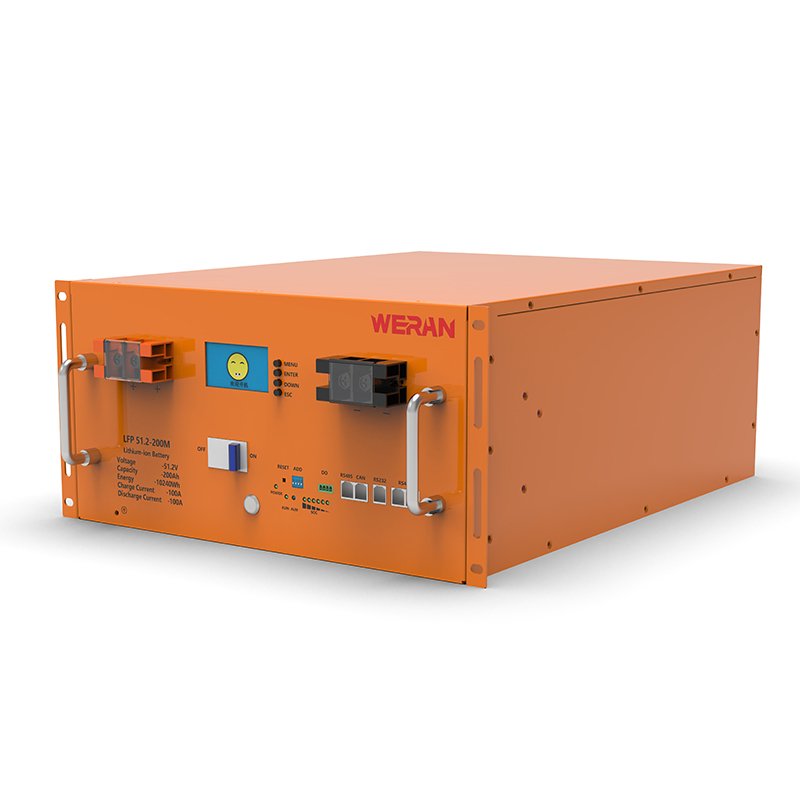 WERAN WRL-48200RO 51.2V 200Ah LiFePO4 랙 배터리(10.24kWh) – 8000사이클, 고전류, 모듈형 태양열 저장 장치