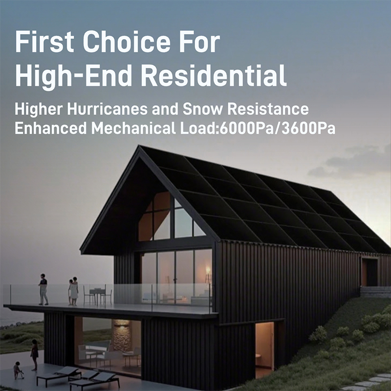 WERAN EcoLife 480-490W 이중 유리 BC 태양광 패널 LR7-54HJD 고급 주거용 PV 모듈