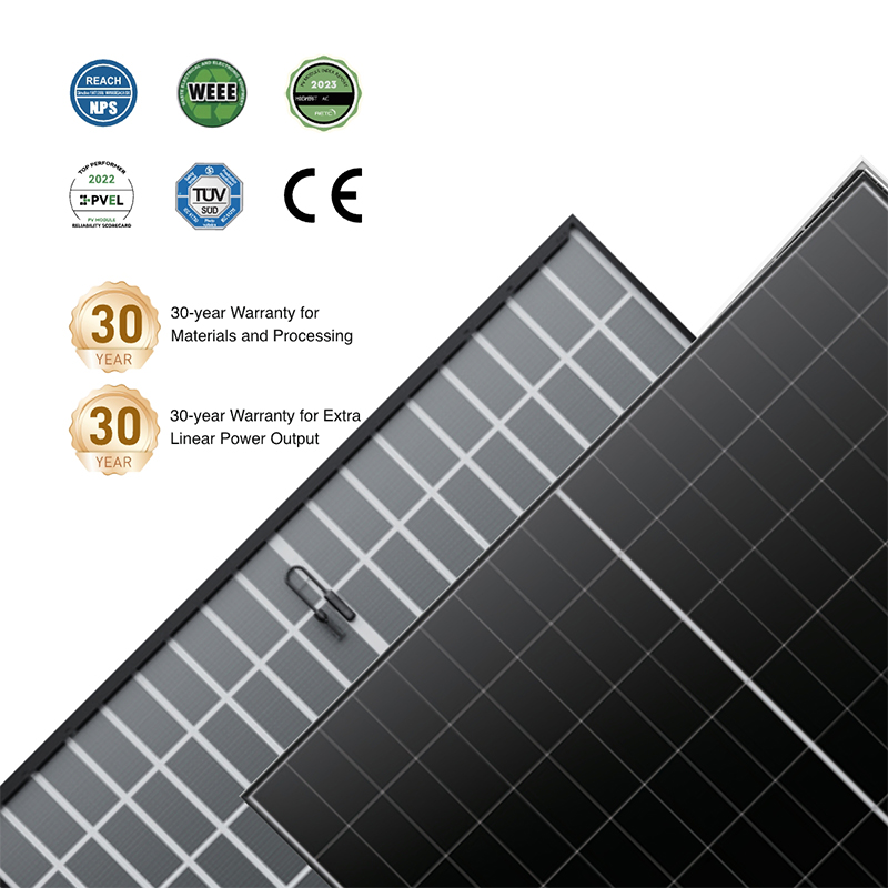 WERAN EcoLife 480-490W 이중 유리 BC 태양광 패널 LR7-54HJD 고급 주거용 PV 모듈