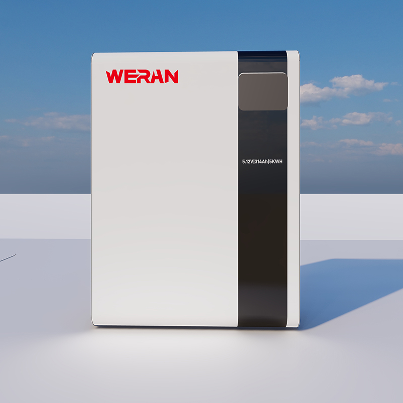 주거용 태양 에너지 저장용 WERAN 51.2V 100Ah 5.12kWh 벽걸이 형 LiFePO4 배터리