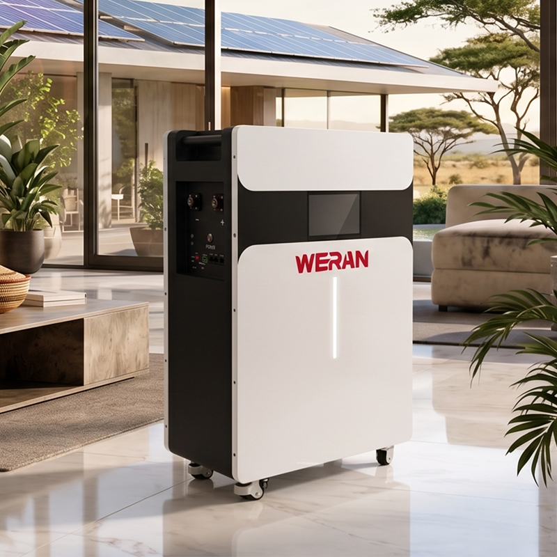 가정용 에너지 저장 장치용 WERAN 51.2V 314Ah 16kWh 롤러형 LiFePO4 배터리 팩