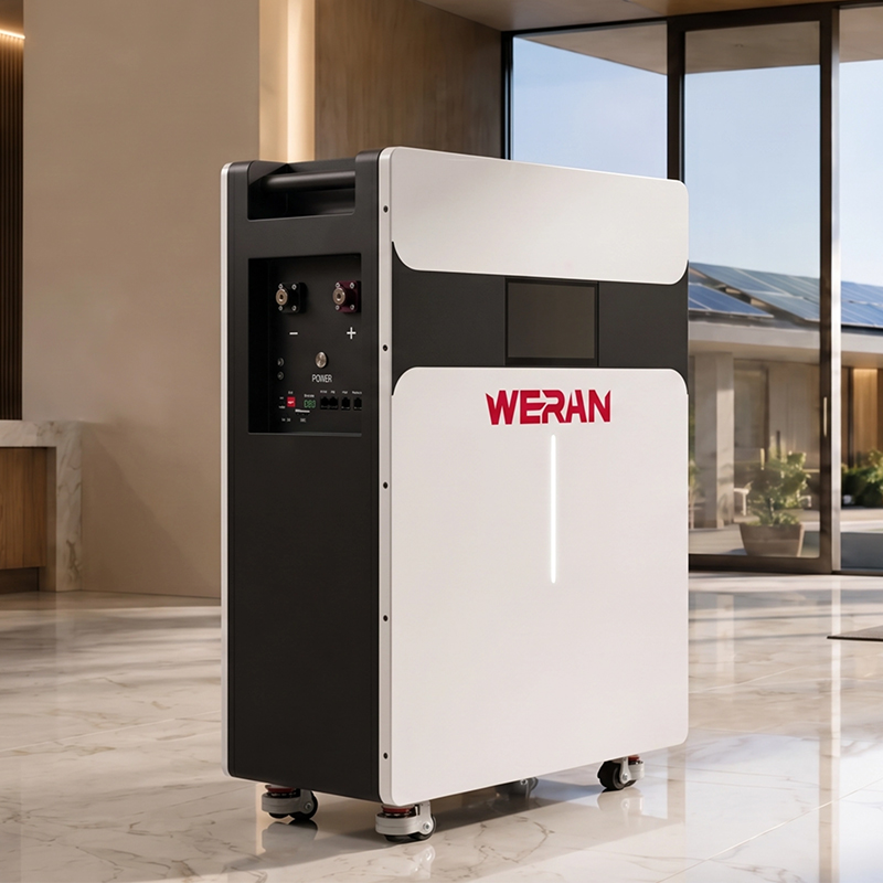 가정용 에너지 저장 장치용 WERAN 51.2V 314Ah 16kWh 롤러형 LiFePO4 배터리 팩
